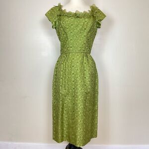 Kay Selig Vintage 50s Vine Garden Dress